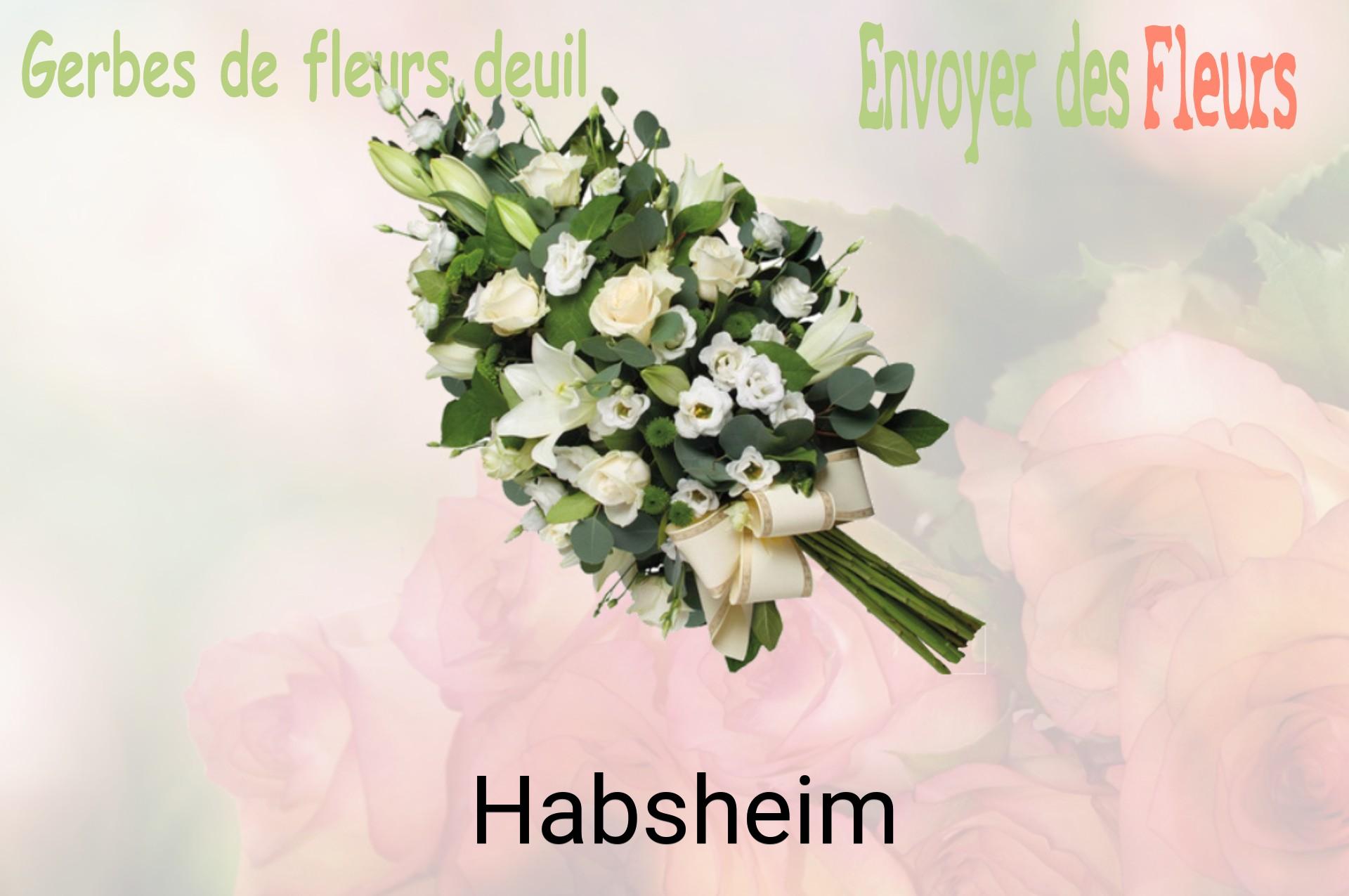 Gerbe de fleurs de deuil livrée à Habsheim